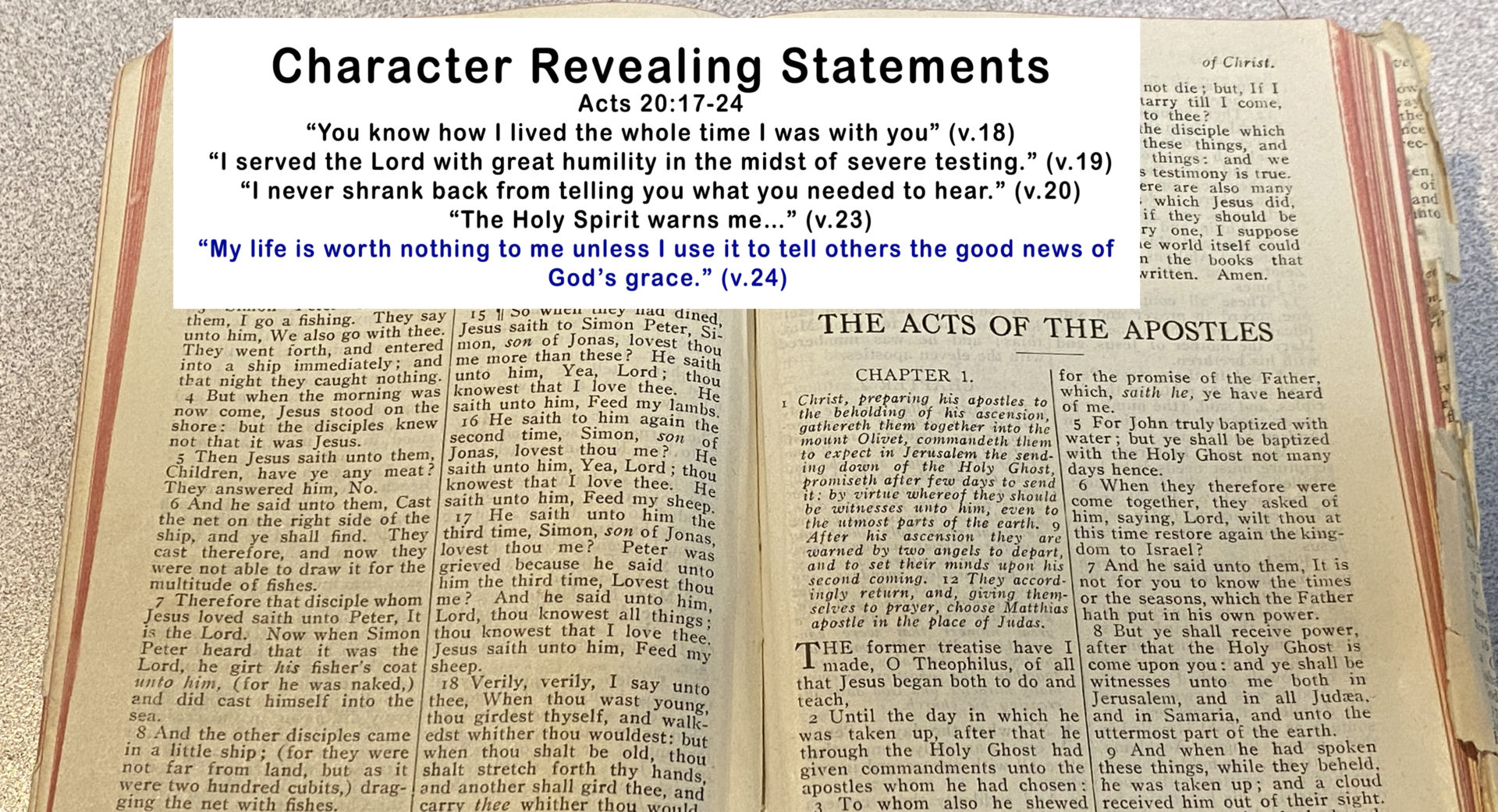 Character Revealing Statements